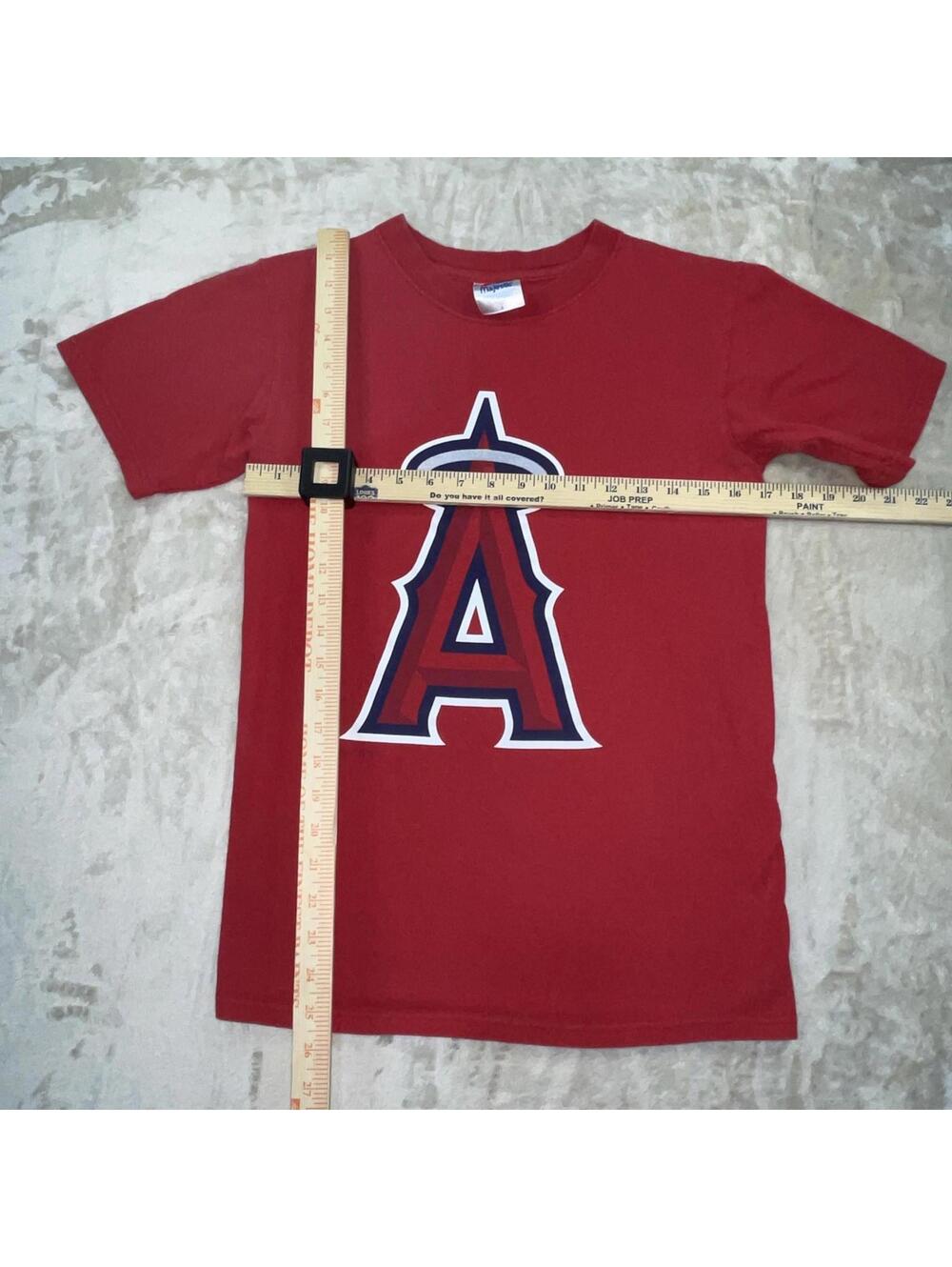Los Angeles Angels Red Majestic MLB Graphic Tee Shirt Men’s Size S - Picture 3 of 8
